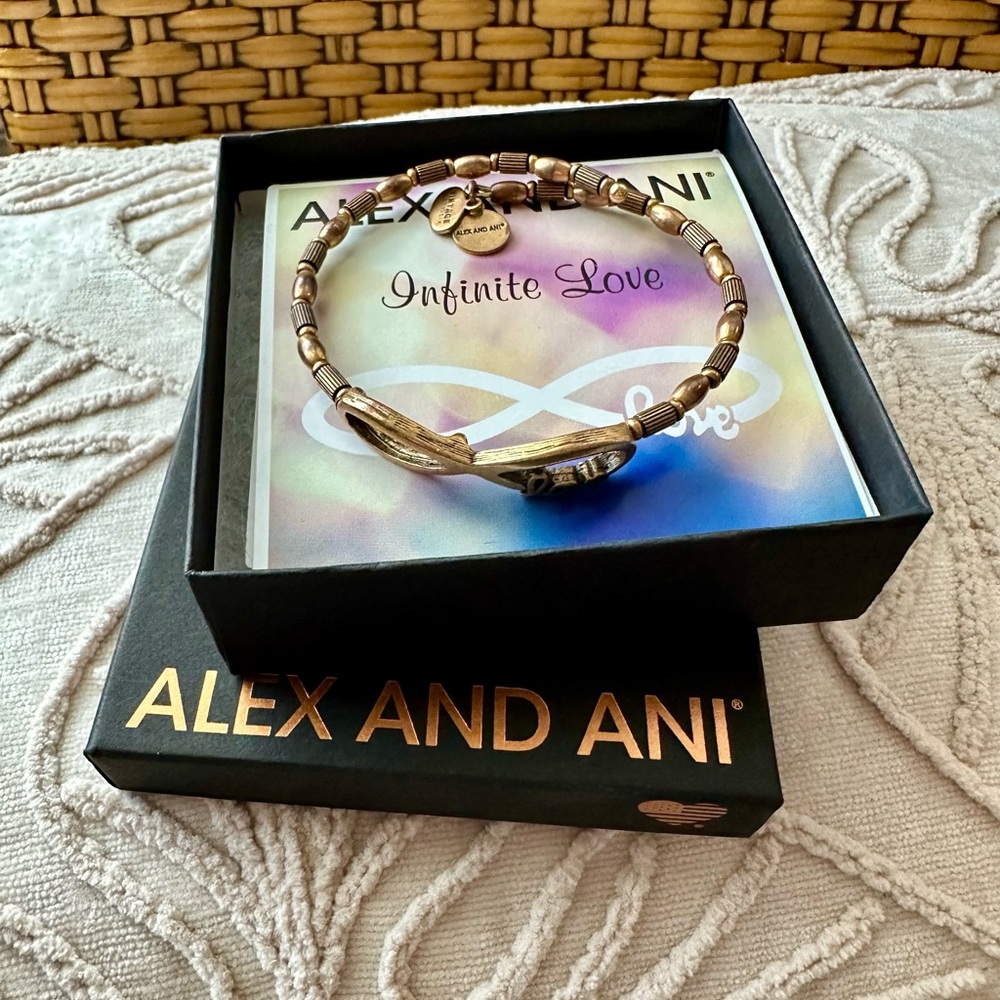 ☀️ ALEX AND ANI Infinite Love Wrap Gold Bangle Bracelet
